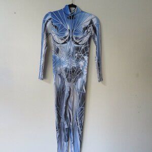 Badinka Blue Catsuit - Full Body size small Festival/Rave